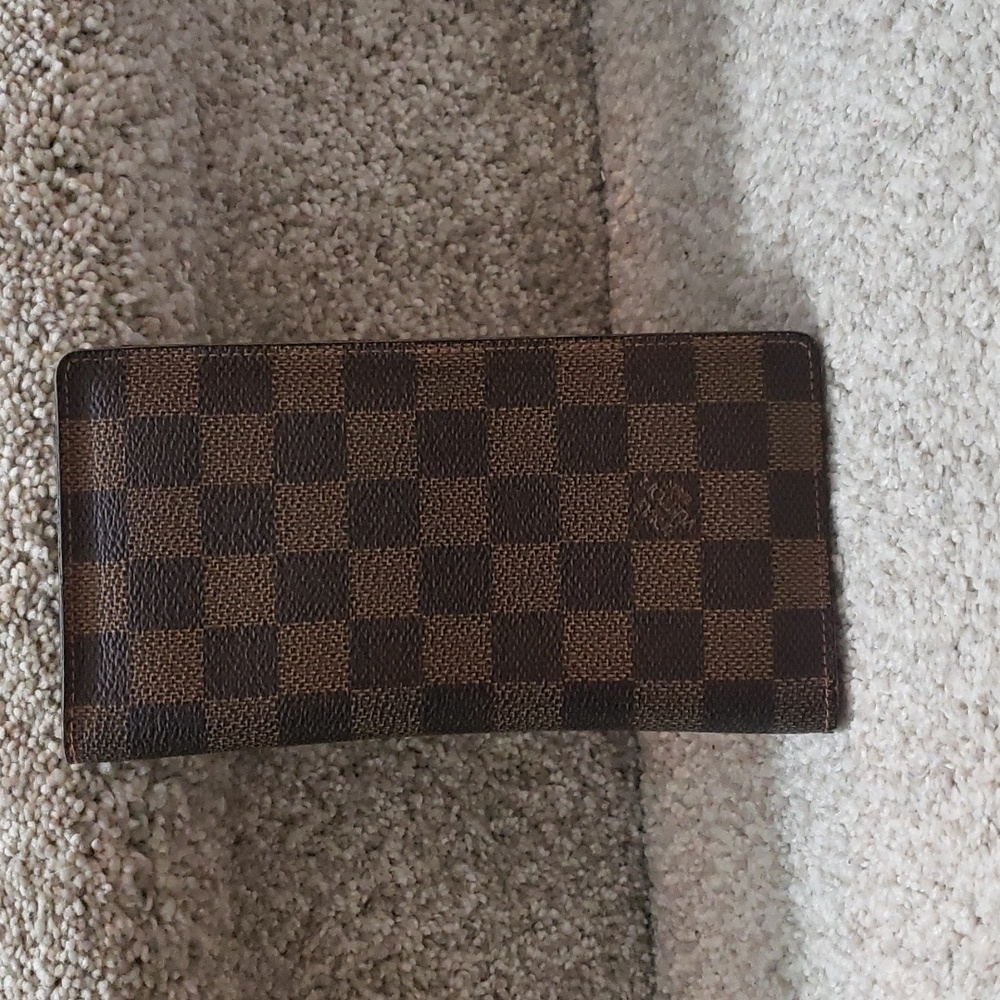 Louis Vuitton Damier Checkbook Cover Wallet Authentic